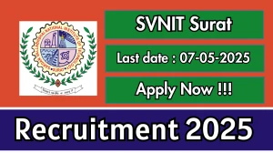 SVNIT Surat Full Time Project Engineer Recruitment 2025 – Walk in