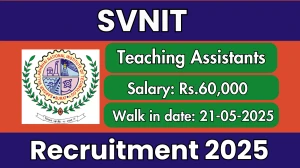 SVNIT Teaching Assistants Recruitment 2025 – Walk in