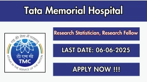 Tata Memorial Hospital Recruitment 2025 - Apply Online for 02 Research Statistician, Research Fellow Posts Tata Memorial Hospital Recruitment 2025 - Apply Online for 02 Research Statistician, Research Fellow Posts