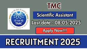 TMC Scientific Assistant Recruitment 2025 - Apply Offline