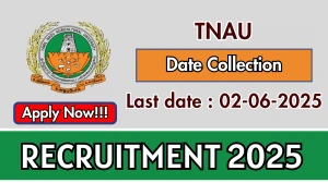 TNAU Date Collection Recruitment 2025 - Apply Offline
