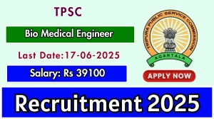 TPSC Bio Medical Engineer Recruitment 2025 - Apply Online for 02 Posts TPSC Bio Medical Engineer Recruitment 2025 - Apply Online for 02 Posts
