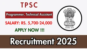 TPSC Recruitment 2025 - Apply Online for 16 Programmer, Technical Assistant Posts TPSC Recruitment 2025 - Apply Online for 16 Programmer, Technical Assistant Posts