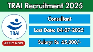 TRAI Consultant Recruitment 2025 - Apply Online