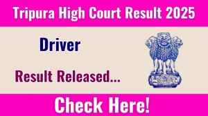 Tripura High Court Driver Result 2025 Out at thc.nic.in, Direct Link to Download Result PDF Here Tripura High Court Driver Result 2025 Out at thc.nic.in, Direct Link to Download Result PDF Here