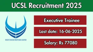 UCSL Executive Trainee Recruitment 2025 - Apply Online