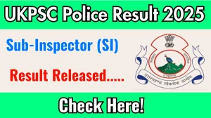 UKPSC Police SI Result 2025 Out at psc.uk.gov.in, Direct Link to Download Result PDF Here UKPSC Police SI Result 2025 Out at psc.uk.gov.in, Direct Link to Download Result PDF Here