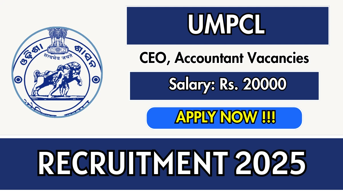 UMPCL Recruitment 2025 - Apply Offline for 02 CEO, Accountant Posts