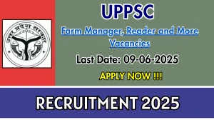 UPPSC Recruitment 2025 - Apply Online for 50 Farm Manager, Reader and More Posts UPPSC Recruitment 2025 - Apply Online for 50 Farm Manager, Reader and More Posts