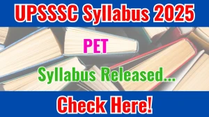 UPSSSC PET Syllabus 2025 Out Direct Link to Download Syllabus PDF here