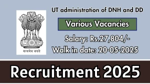 UT administration of DNH and DD Recruitment 2025 - Walk in for 16 Protection Officer, Gender Specialist and More Posts