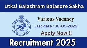 Utkal Balashram Balasore Sakha Recruitment 2025 - Apply Online for 06 Manager, Doctor and More Posts
