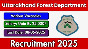 Uttarakhand Forest Department Recruitment 2025 - Apply Offline for Field Assistant, Project Assistant Posts Uttarakhand Forest Department Recruitment 2025 - Apply Offline for Field Assistant, Project Assistant Posts