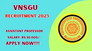 VNSGU Assistant Professor Recruitment 2025 - Apply Online for 18 Posts