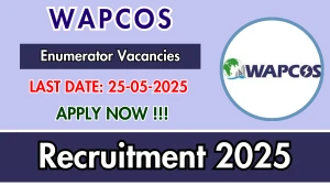 WAPCOS Enumerator Recruitment 2025 - Apply Offline for 05 Posts WAPCOS Enumerator Recruitment 2025 - Apply Offline for 05 Posts