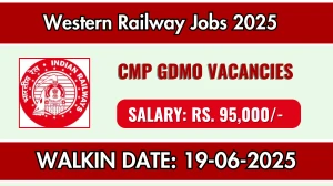 Western Railway CMP GDMO Recruitment 2025 – Walk in for 01 Posts Western Railway CMP GDMO Recruitment 2025 – Walk in for 01 Posts
