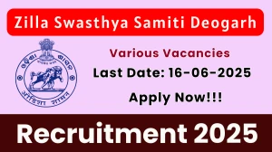 Zilla Swasthya Samiti Deogarh Recruitment 2025 - Apply Offline for 05 Dental Technician, MO and Other Posts Zilla Swasthya Samiti Deogarh Recruitment 2025 - Apply Offline for 05 Dental Technician, MO and Other Posts