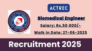 ACTREC Biomedical Engineer Recruitment 2025 – Walk in ACTREC Biomedical Engineer Recruitment 2025 – Walk in