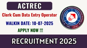 ACTREC Clerk Cum Data Entry Operator Recruitment 2025 – Walk in ACTREC Clerk Cum Data Entry Operator Recruitment 2025 – Walk in