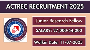 ACTREC Junior Research Fellow Recruitment 2025 – Walk in ACTREC Junior Research Fellow Recruitment 2025 – Walk in