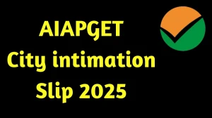 AIAPGET 2025 City intimation Slip Released Download Online @ exams.nta.ac.in Check AIAPGET 2025 Exam Date