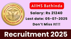 AIIMS Bathinda Clinical Research Coordinator Recruitment 2025 - Apply Online
