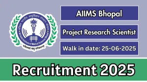 AIIMS Bhopal Project Research Scientist II Recruitment 2025 – Walk in
