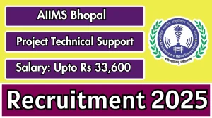 AIIMS Bhopal Project Technical Support III Recruitment 2025 – Walk in for 01 Posts