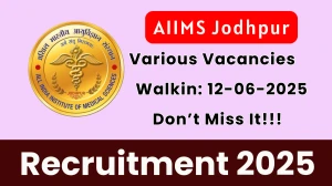 AIIMS Jodhpur Recruitment 2025 – Walk in for 02 Manager/Project Officer, Laboratory Technician Posts
