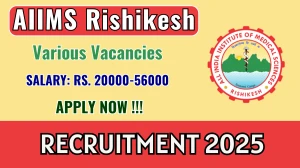 AIIMS Rishikesh Recruitment 2025 - Apply Offline for Project Research Scientist, Project Technical Support Posts AIIMS Rishikesh Recruitment 2025 - Apply Offline for Project Research Scientist, Project Technical Support Posts