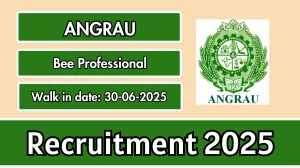 ANGRAU Bee Professional Recruitment 2025 – Walk in ANGRAU Bee Professional Recruitment 2025 – Walk in