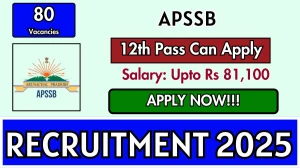 APSSB CHSL Recruitment 2025 - Apply Online for 80 Posts APSSB CHSL Recruitment 2025 - Apply Online for 80 Posts