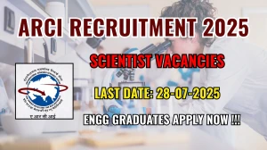 ARCI Scientist Recruitment 2025 - Apply Online for 11 Posts ARCI Scientist Recruitment 2025 - Apply Online for 11 Posts
