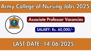 Army College of Nursing Associate Professor Recruitment 2025 - Apply Offline for 01 Posts Army College of Nursing Associate Professor Recruitment 2025 - Apply Offline for 01 Posts
