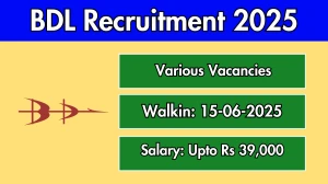 BDL Recruitment 2025 – Walk in for 18 Project Engineer, Project Trade Assistant and Other Posts