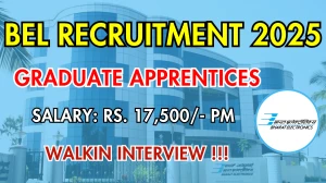 BEL Graduate Apprentices Recruitment 2025 – Walk in BEL Graduate Apprentices Recruitment 2025 – Walk in