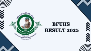 BFUHS Result 2025 Released at bfuhs.ac.in Direct Link to Download 5th Sem Result
