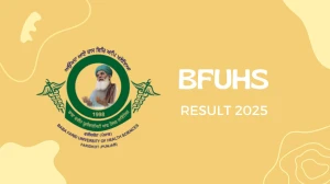 BFUHS Result 2025 Released at bfuhs.ac.in Direct Link to Download PG Course Result