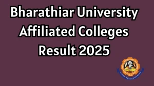 Bharathiar University Affiliated Colleges Result 2025 Released at b-u.ac.in Direct Link to Download Result