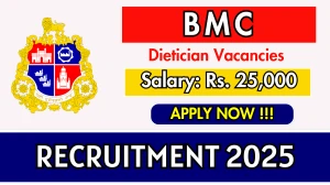 BMC Dietician Recruitment 2025 - Apply Offline BMC Dietician Recruitment 2025 - Apply Offline
