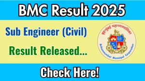 BMC Sub Engineer (Civil) Result 2025 Out at mcgm.gov.in, Direct Link to Download Result PDF Here