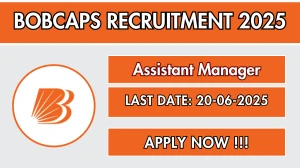 BOBCAPS Assistant Manager Recruitment 2025 - Apply Offline
