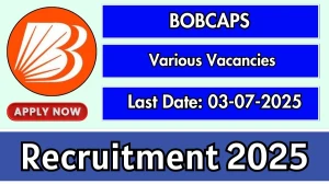 BOBCAPS Recruitment 2025 - Apply Offline for Manager, Research Analyst Posts