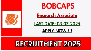 BOBCAPS Research Associate Recruitment 2025 - Apply Offline