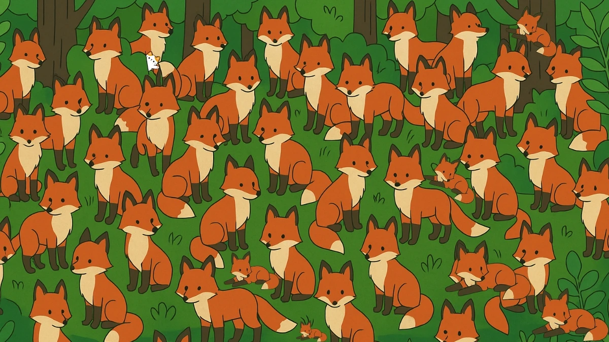 Brain Teaser 5 Secs Challenge: Can you find the Hidden Cat among Foxes