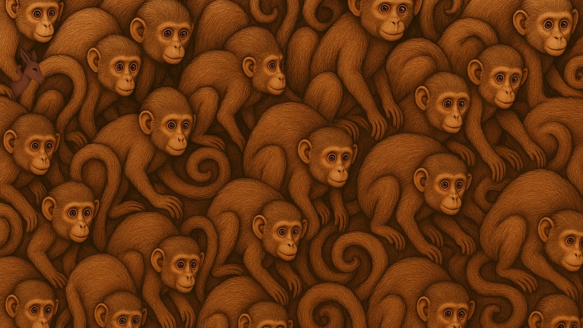 Brain Teaser 5 Secs Challenge: Can you find the Hidden Deer among Monkey