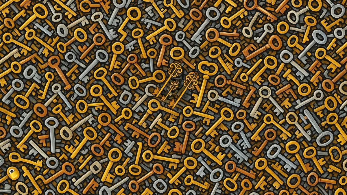 Brain Teaser 5 Secs Challenge: Can You Find the Hidden Lock Among Keys