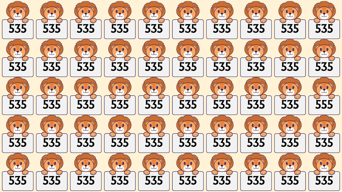 Brain Teaser: Within 5 Seconds Spot The Number 555 among 535