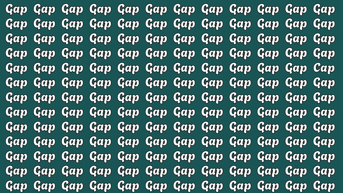 Brain Teaser: Within 5 Seconds Spot The Word Cap among Gap