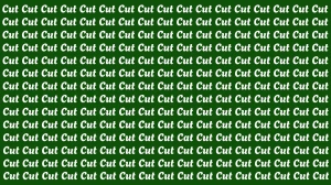 Brain Teaser: Within 5 Seconds Spot The Word Cat among Cut